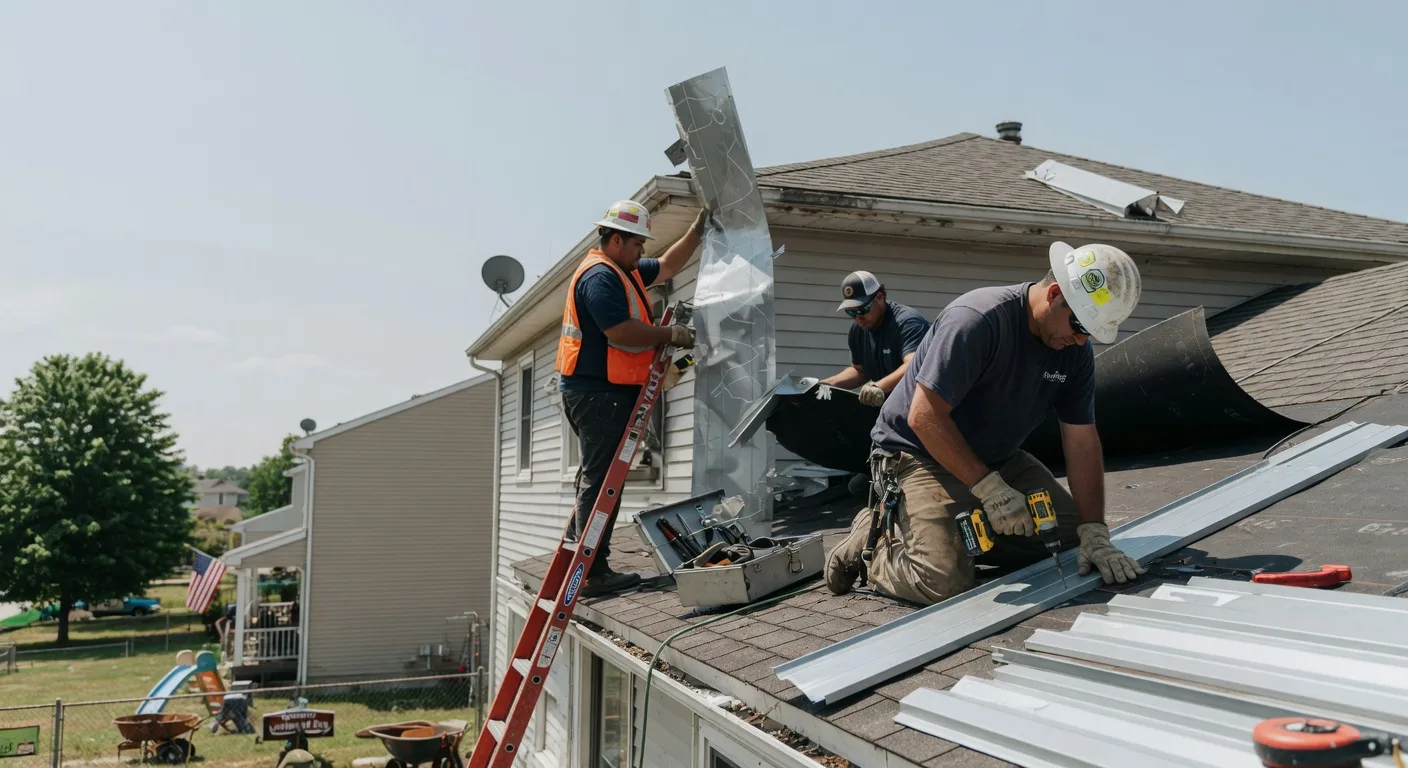Storm Damage Metal Roof Repair in Rockwood, PA